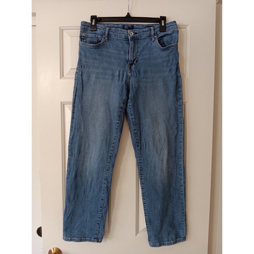 Chaps‎ Slim Boyfriend Jeans Womens 8/29 Blue Denim Slim Fit Cotton Straight Leg